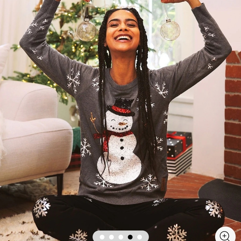 Tipsy elves snow day sequin sweater